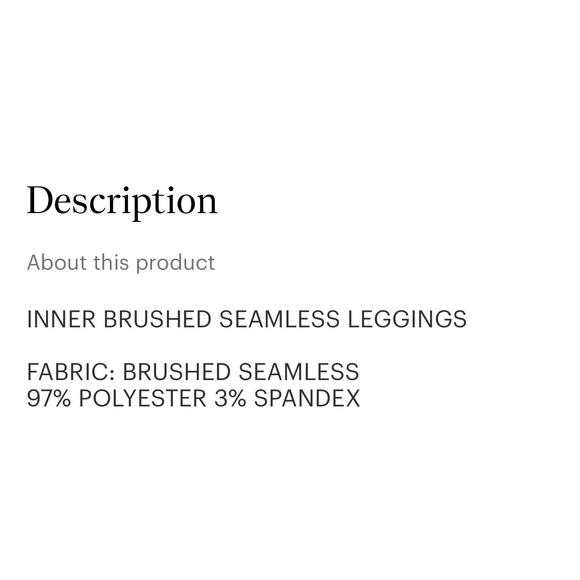 Active USA - Royal Blue Inner Brushed Seamless Leggings - One Size - Picture 5 of 5